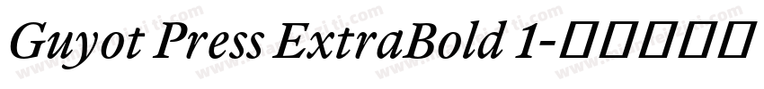 Guyot Press ExtraBold 1字体转换
